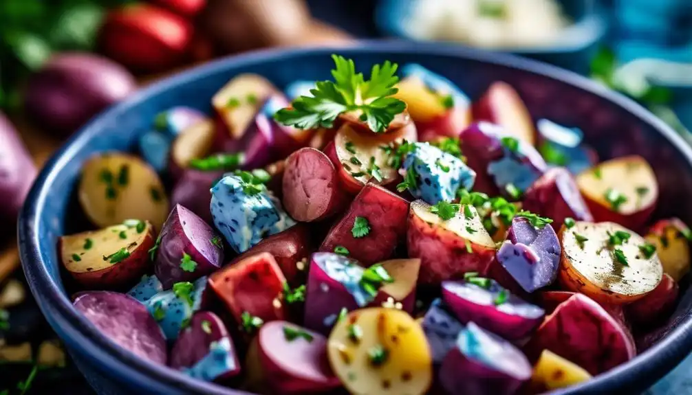 Low Carb Red Hot and Blue Potato Salad Recipe