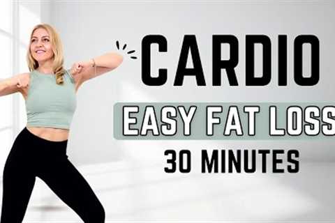 🔥30 Min CARDIO FAT BURN🔥14 Days Weight Loss Challenge - No Jumping, No Squat, No Lunge🔥Diet..