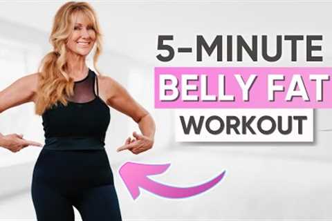 5 Minute Belly Fat Workout! Burn Fat Fast At Home
