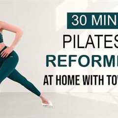 30 MIN reformer-Style Pilates Workout  at Home (No Machine) | Lose Weight & Tone Your Body,..