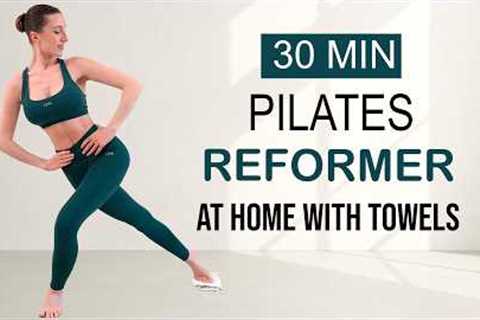 30 MIN reformer-Style Pilates Workout  at Home (No Machine) | Lose Weight & Tone Your Body,..